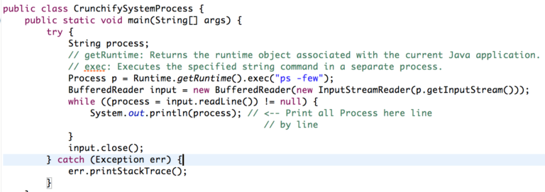 How to Get a List of Current Open Processes with Java? • Crunchify