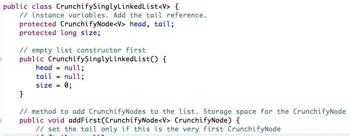 iterate through singly linked list java