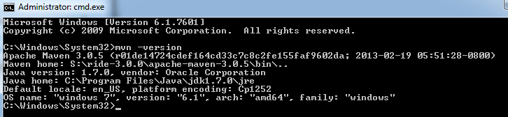 Windows 7 - Maven Check Version - Crunchify Tips