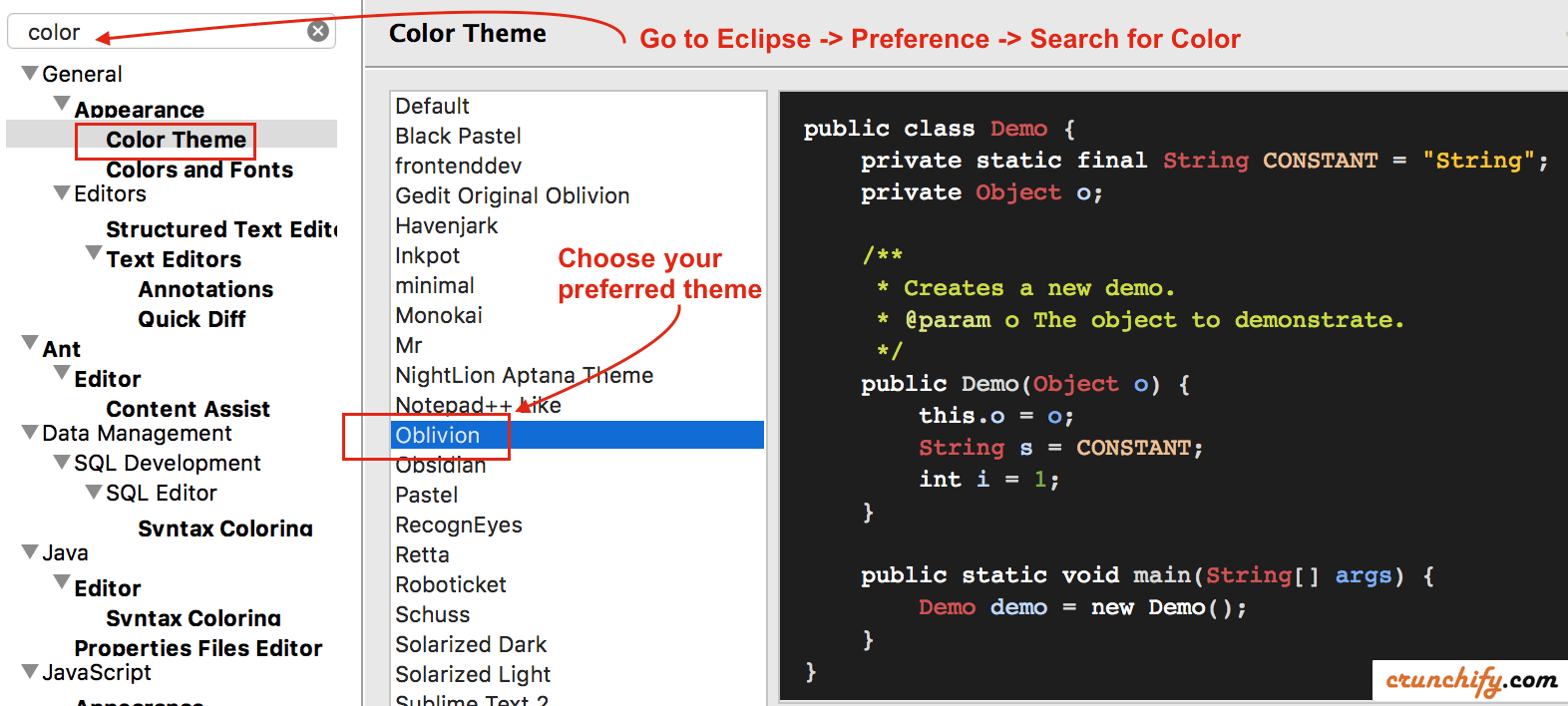 Have you tried changing Eclipse Color Theme? Install Eclipse Dark and