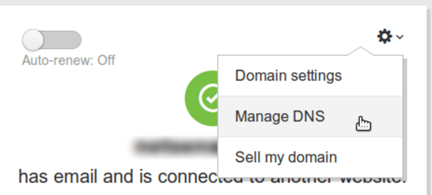 Click-on-Gear-button-and-select-Manager-DNS-Crunchify