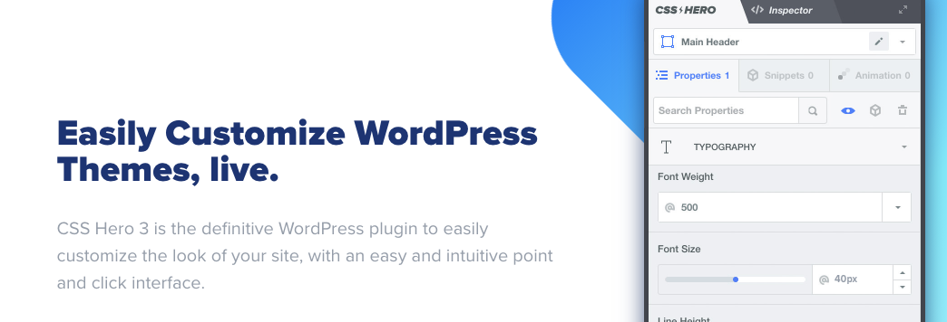 Easily Customize WordPress Themes Live by CCSHero