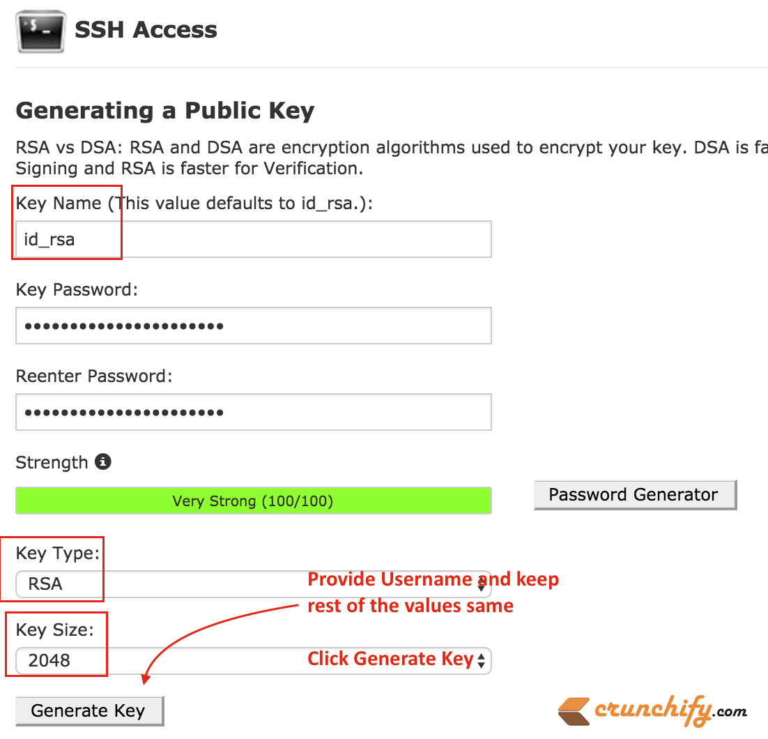 Verification key. SSH доступ. SSH public Key Size. SSH RSA. SSH атрибуты пароля.