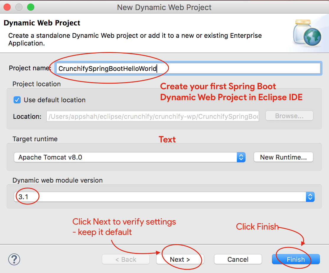 Create spring project sales in eclipse