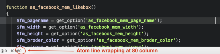[Atom.io] How to change Preferred Line Length issue from 80 column to ...
