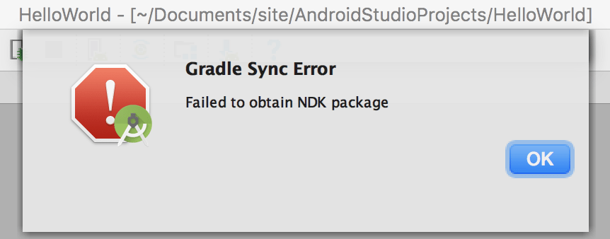 How to fix Gradle sync failed, NDK not configured Error in Android Studio?  • Crunchify