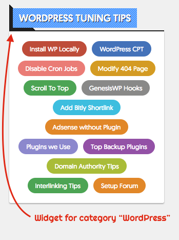 WordPress Tuning Tips Widget for all WordPress related posts