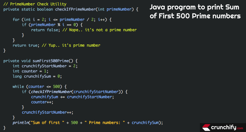 Print List Of Prime Numbers In Java