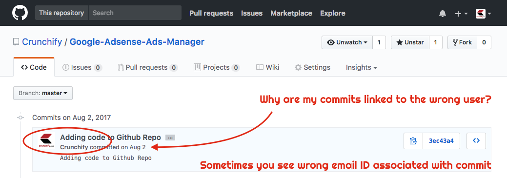 Why are my commits linked to the wrong user?