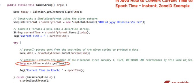 In Java How to Convert Current Time to Epoch Time