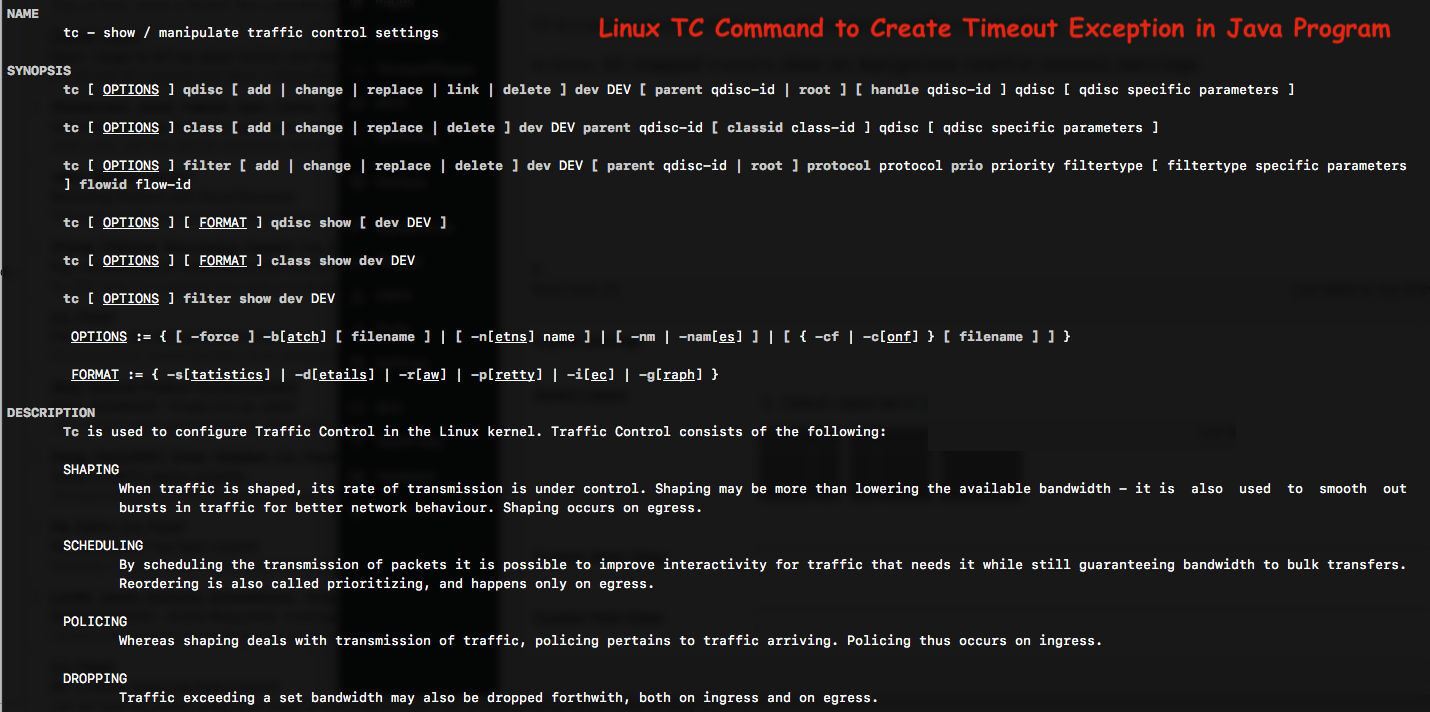 linux-how-to-generate-timeoutexception-for-a-specific-ip-using-tc