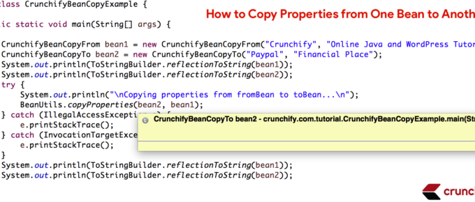 How to Copy Properties from One Bean to Another