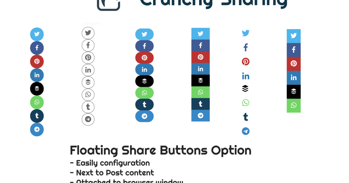 Crunchy Sharing Floating Options