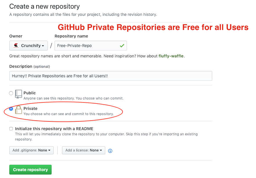 GitHub Private Repositories are Free for all Users