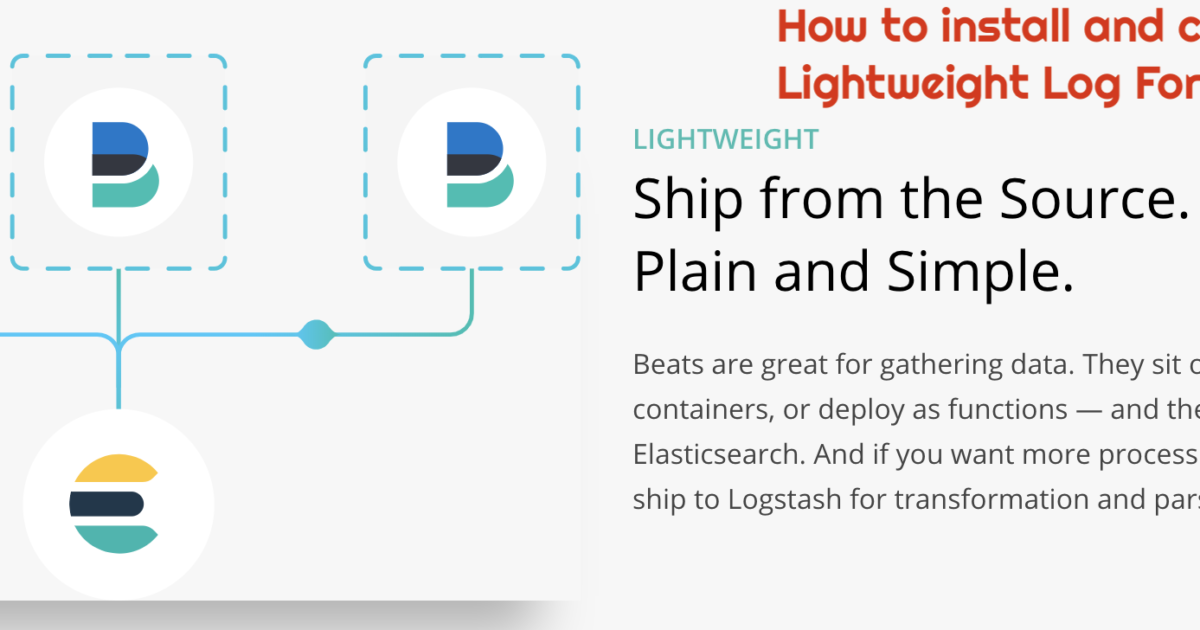 How to install and configure Filebeat - Lightweight Log Forwarder