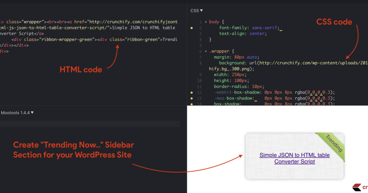 Create Trending Now.. Sidebar Section