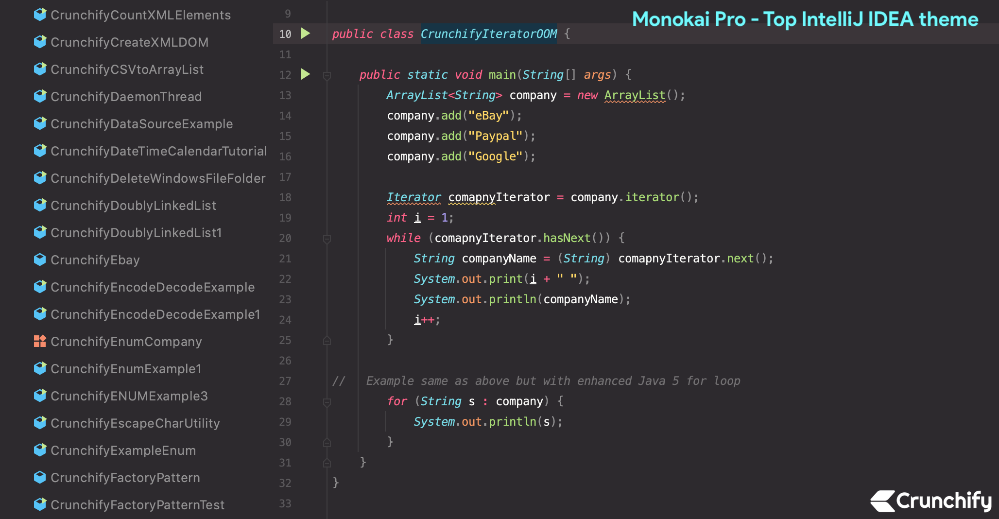 Top IntelliJ IDEA theme - monokai pro theme