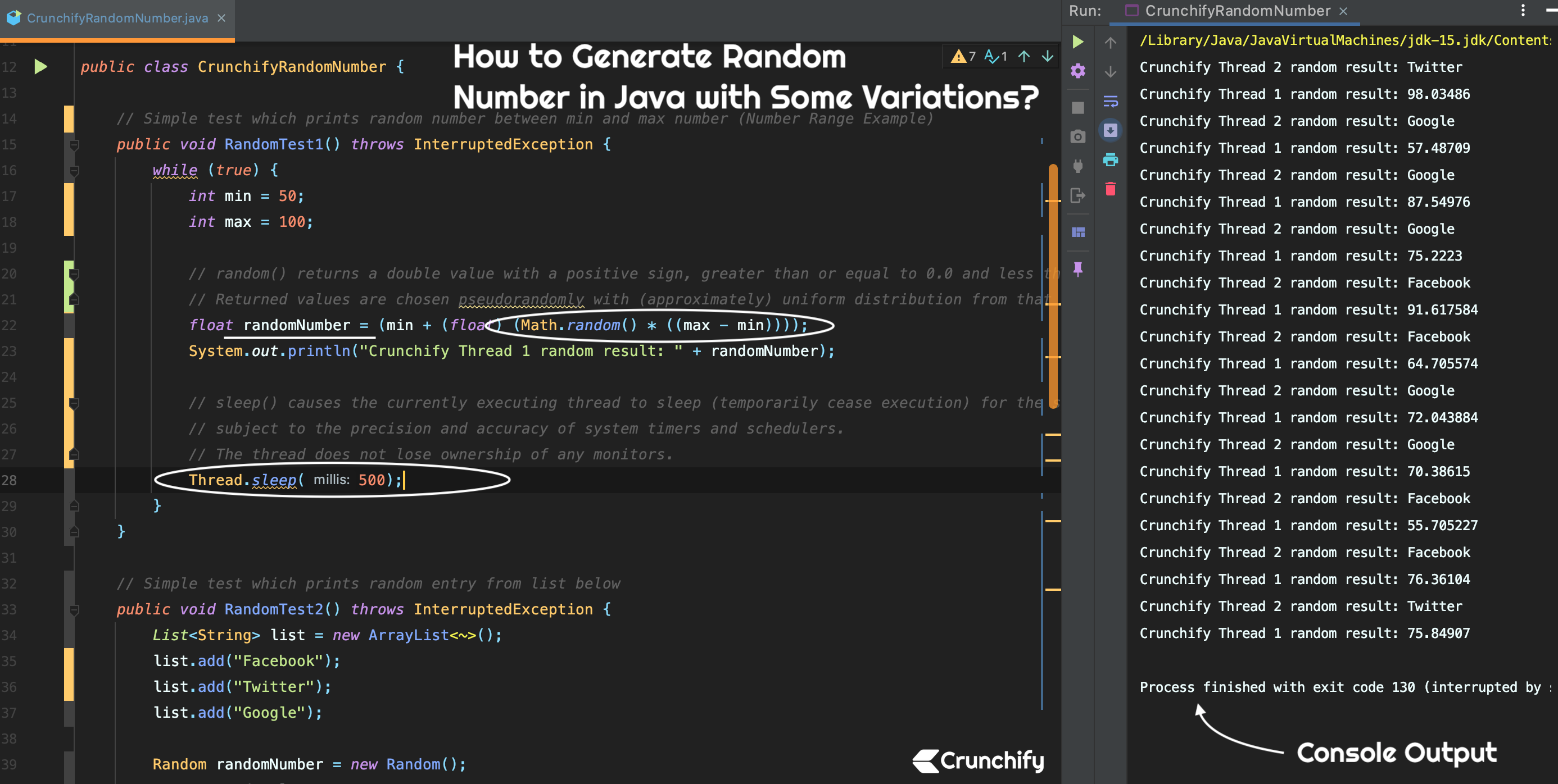 How To Generate Random Number In Java With Some Variations Crunchify