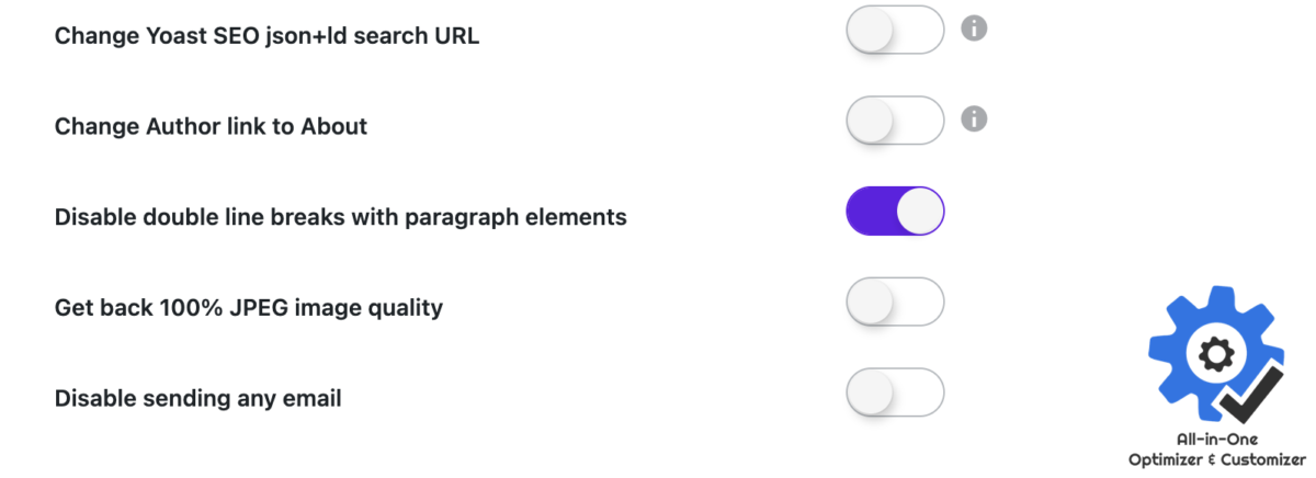 How to Disable double line breaks with paragraph elements in WordPress? - Crunchy Optimizer (aiooc)
