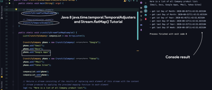 Java 8 java.time.temporal.TemporalAdjusters and Stream.flatMap() Tutorial