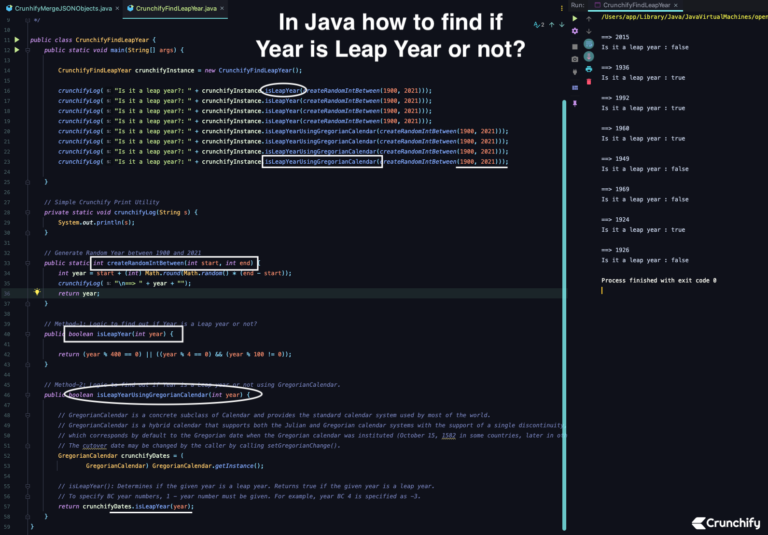 In Java how to find if Year is a Leap Year or not? Custom logic and ...