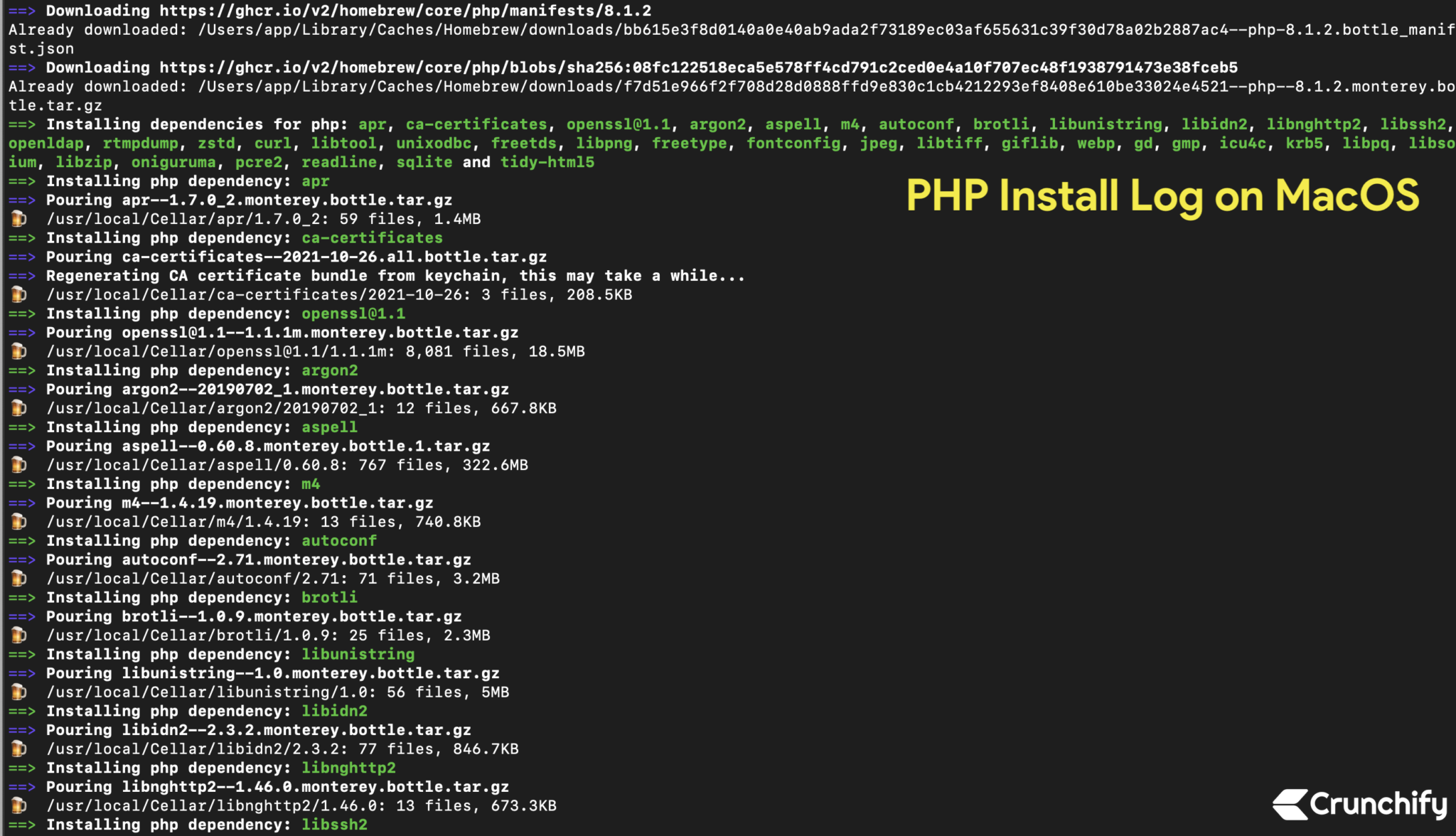 How to install PHP latest version on MacOS via Homebrew? • Crunchify