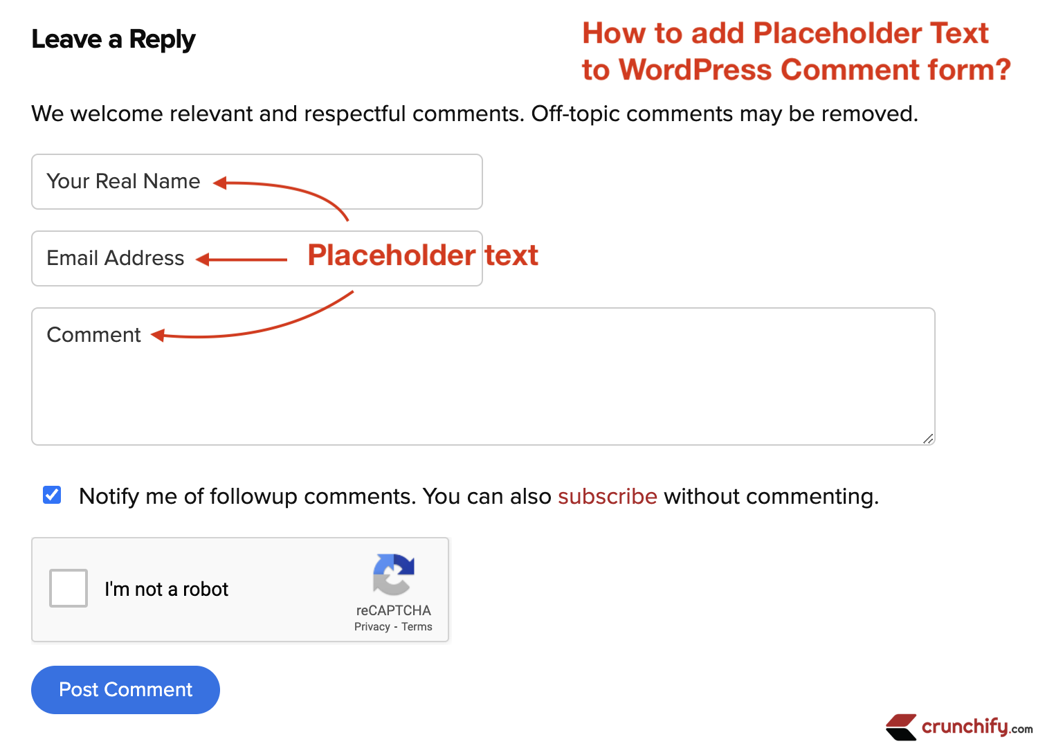 symfony form textarea placeholder