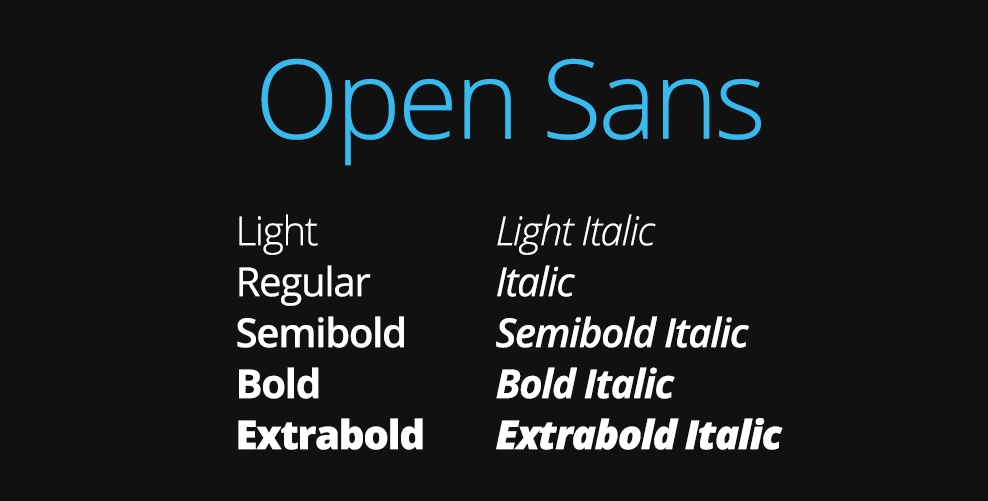 Open Sans Fonts