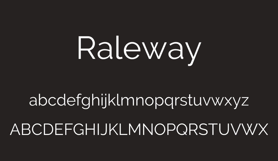 Raleway Fonts