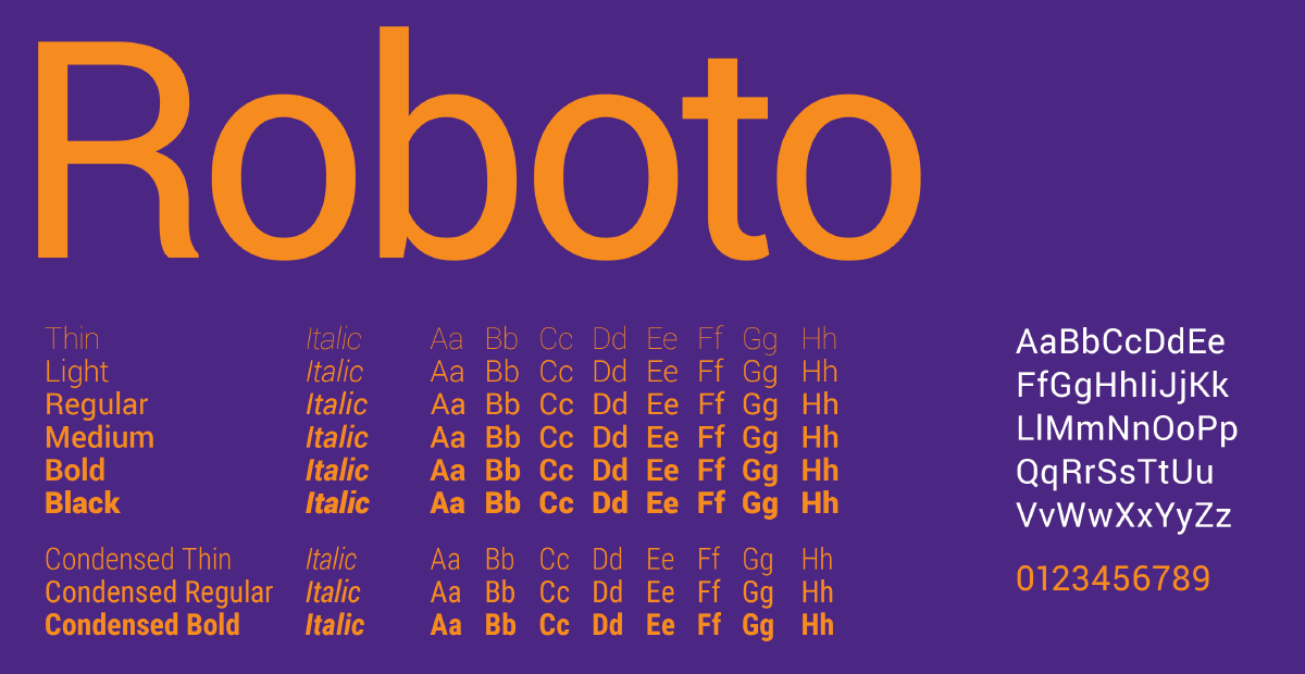 Roboto font