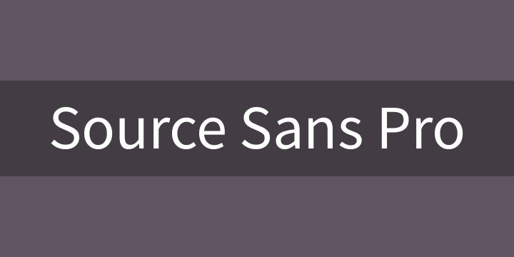 Source Sans Pro fonts